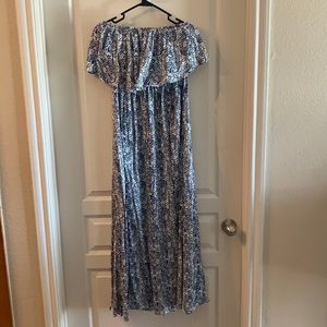 Strapless Floral Dress